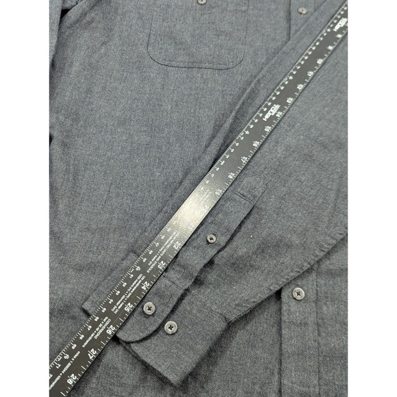Untuckit‎ Long Sleeve Mens XXXL Shirt Button Charcoal Gray Soft Flannel 3XL - Picture 6 of 8